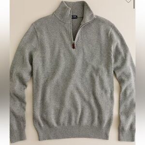 J.Crew Cotton cashmere half-zip sweater